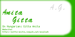 anita gitta business card